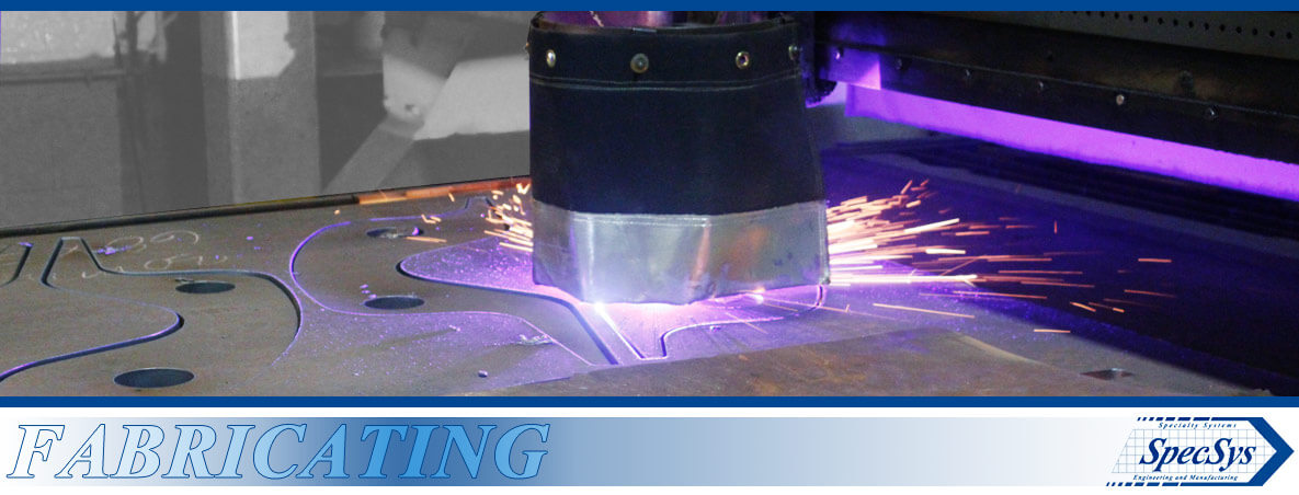 High definition plasma cutting table cutting a part - SpecSys, Inc