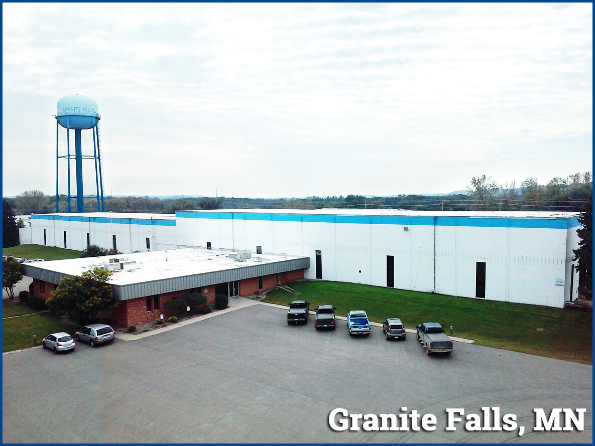 Outdoor aerial photo of the facility in Granite Falls, MN