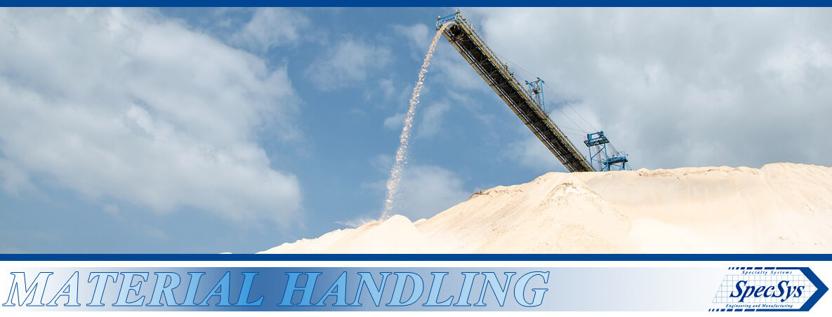 Material Handling - SpecSys, Inc - Photo of a Conveyor piling sand